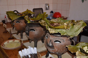 Buffet in Keramiköfen im Schokoladenmuseum in Granada Nicaragua