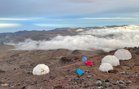 Highcamp am Vulkan Chimborazo in Ecuador