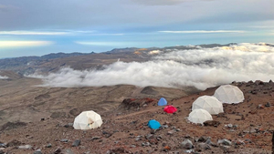 Highcamp am Vulkan Chimborazo in Ecuador