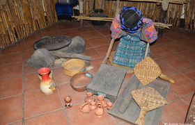 Maya Küche im Museum in San Antonio de Aguas Calientes