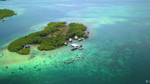 Panama Coral Cay von oben 