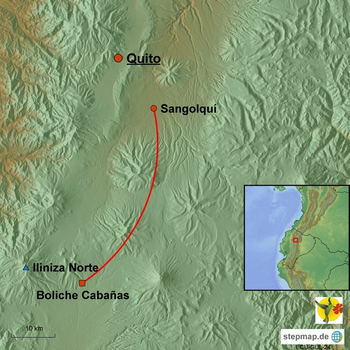 Karte Reiten am Iliniza Ecuador
