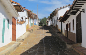 Straße in Barichara Kolumbien