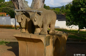 Steindenkmal Ochsen in Barichara