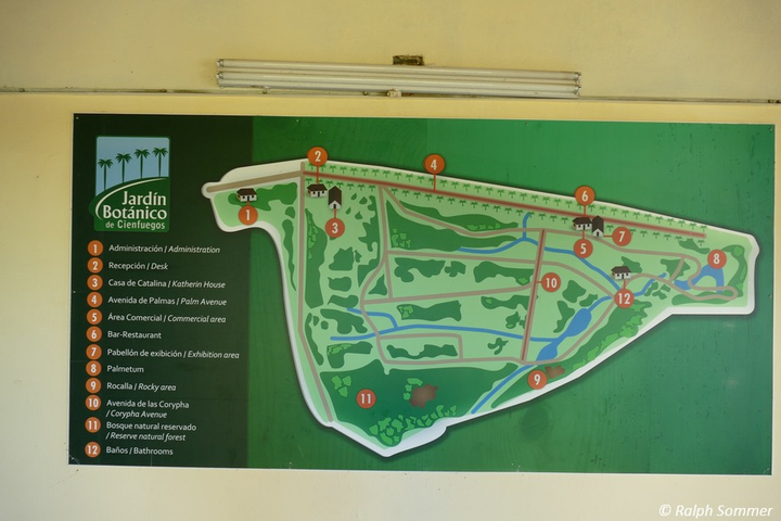 Lageplan Botanischer Garten Cienfuegos