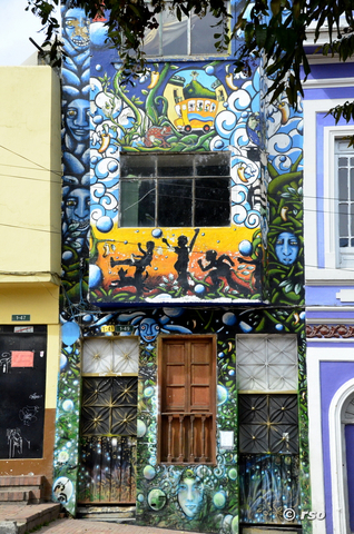 Graffiti Haus in Bogotá