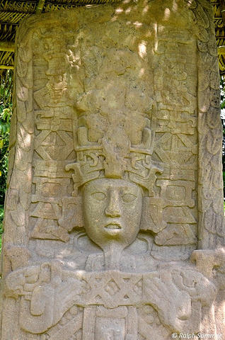 Nahansicht der Maya Stele