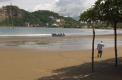 Boot am Strand Nicaragua