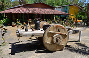 Alter Ochsenwagen mit Holzräder auf Ometepe