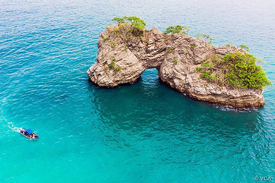 Felseninsel vor Isla Tortuga Costa Rica