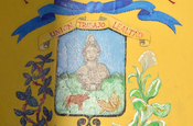 Wappen des Stadtpalastes in Copán
