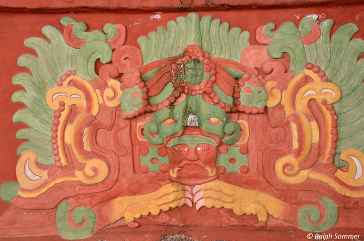 Freske des Maya Herrschers im Museum
