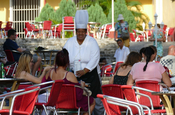 Restaurant auf der Plaza Mayor in Trinidad