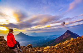 Panoramablick Vulkanwelt Guatemala