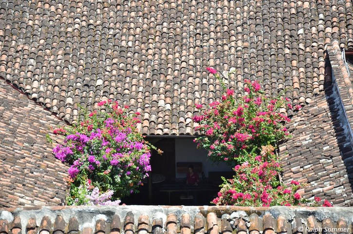 Dachziegel und Innenhof Nicaragua