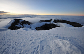 Ausblick vom Vulkan Cotopaxi in Ecuador