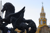 Pegasus und Uhrenturm Cartagena