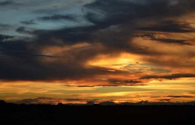 Sonnenuntergang in den Llanos von Kolumbien