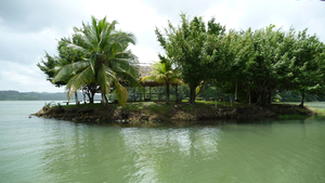 Insel mit Rastplatz
