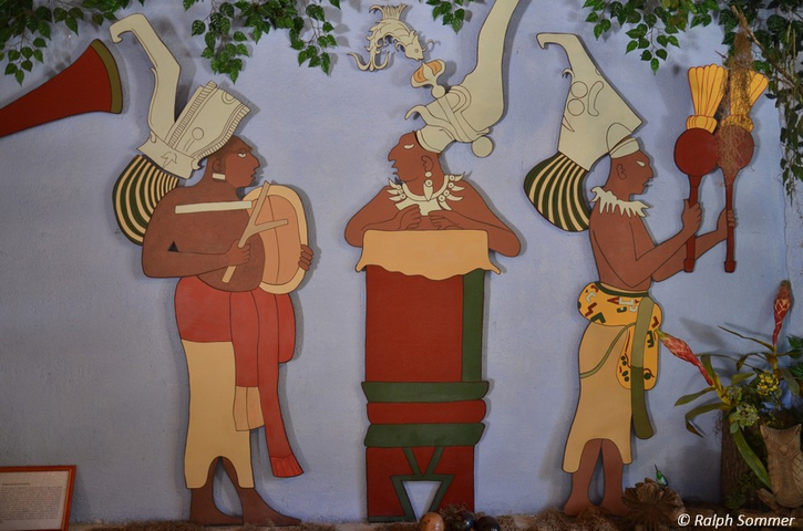 Maya Wandgemälde im Musikmuseum