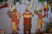 Maya Wandgemälde im Musikmuseum