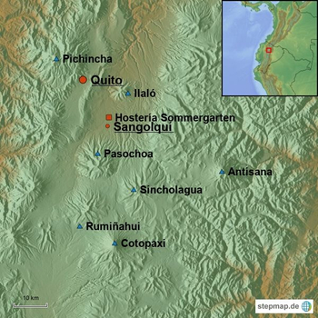 Karte Sangolqui und Umgebung