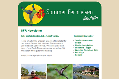 Sommer Fernreisen Newsletter