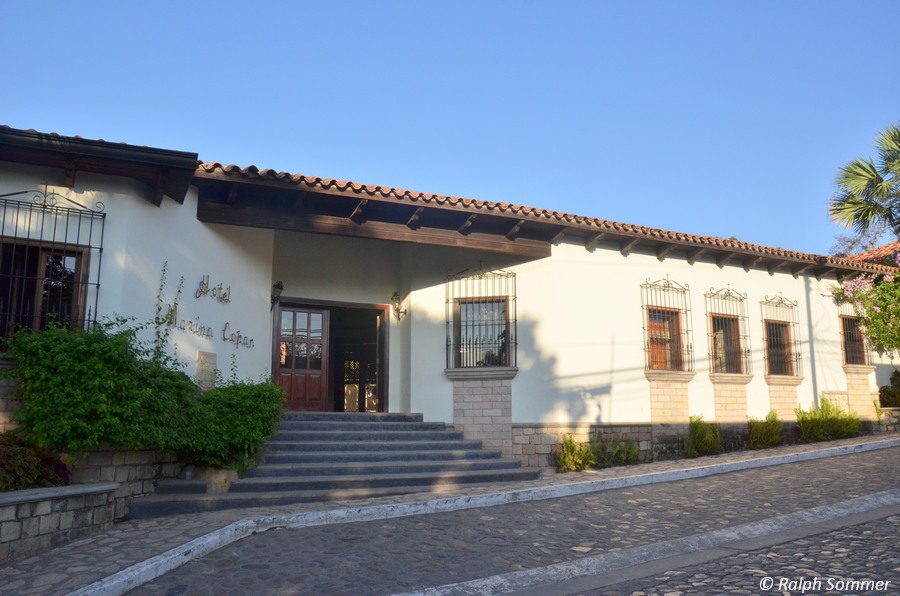 Eingang Hotel Marina in Copán