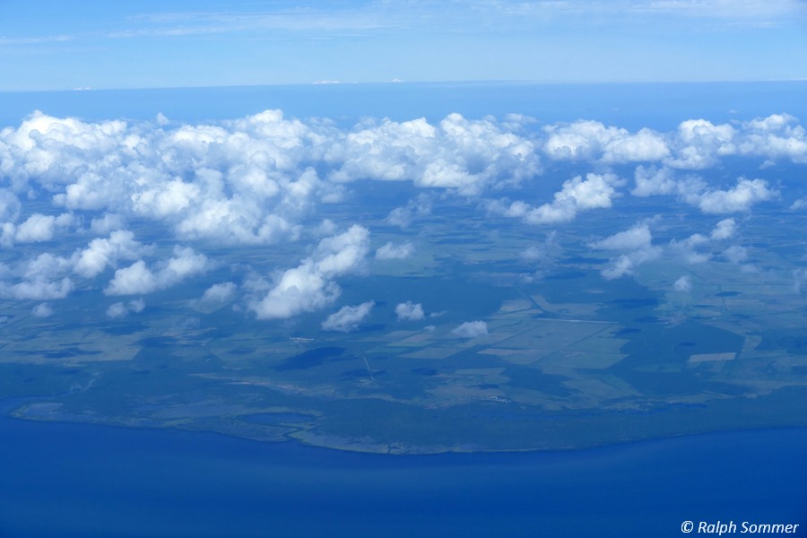 Flugsicht bei Anflug auf Havanna