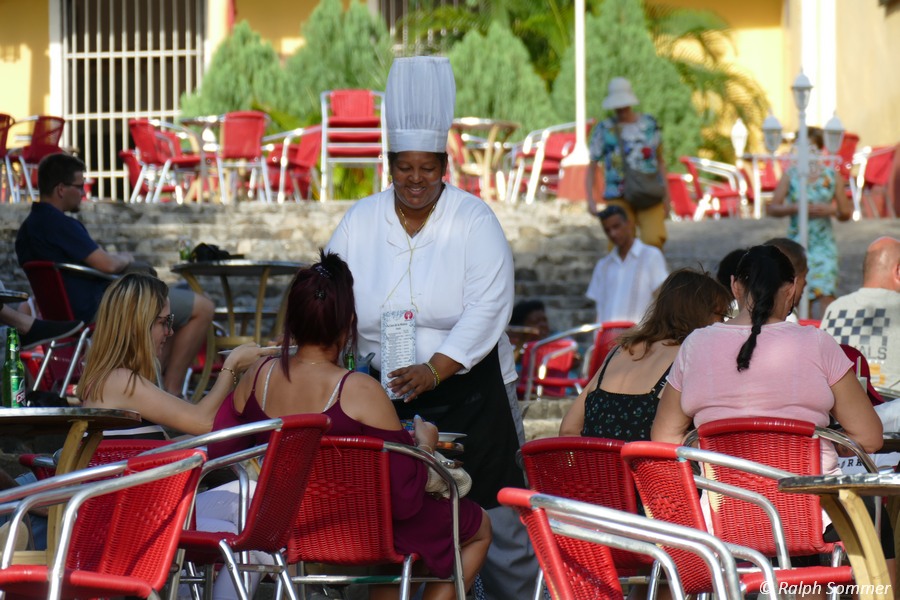 Restaurant auf der Plaza Mayor in Trinidad