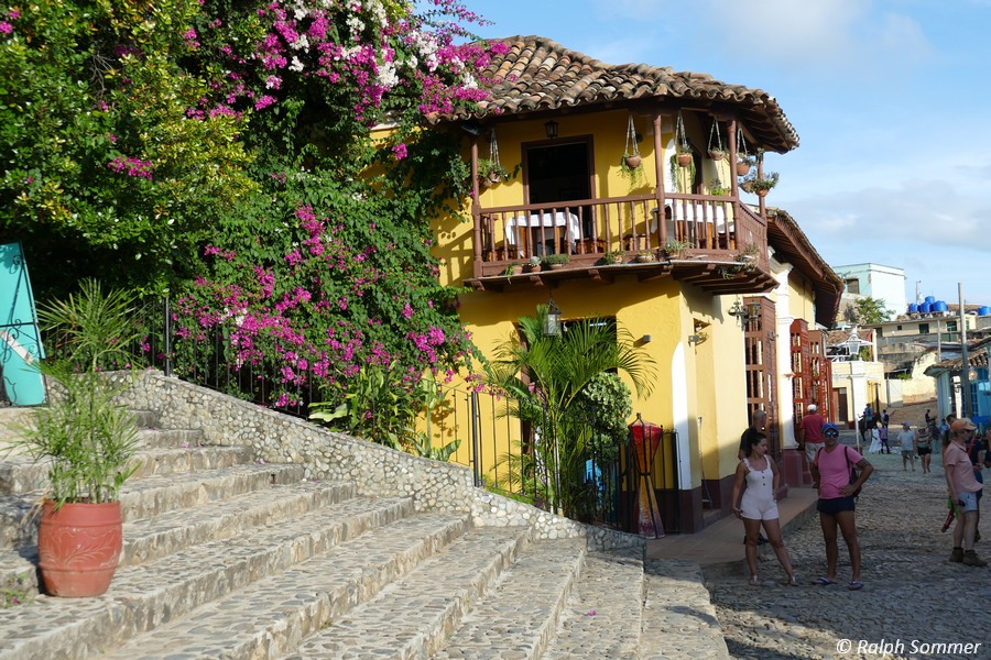 Gasthaus an der Plaza Mayor in Trinidad auf der Insel Kuba