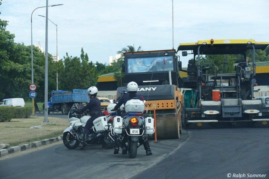 Strassenabsperrung in Havanna