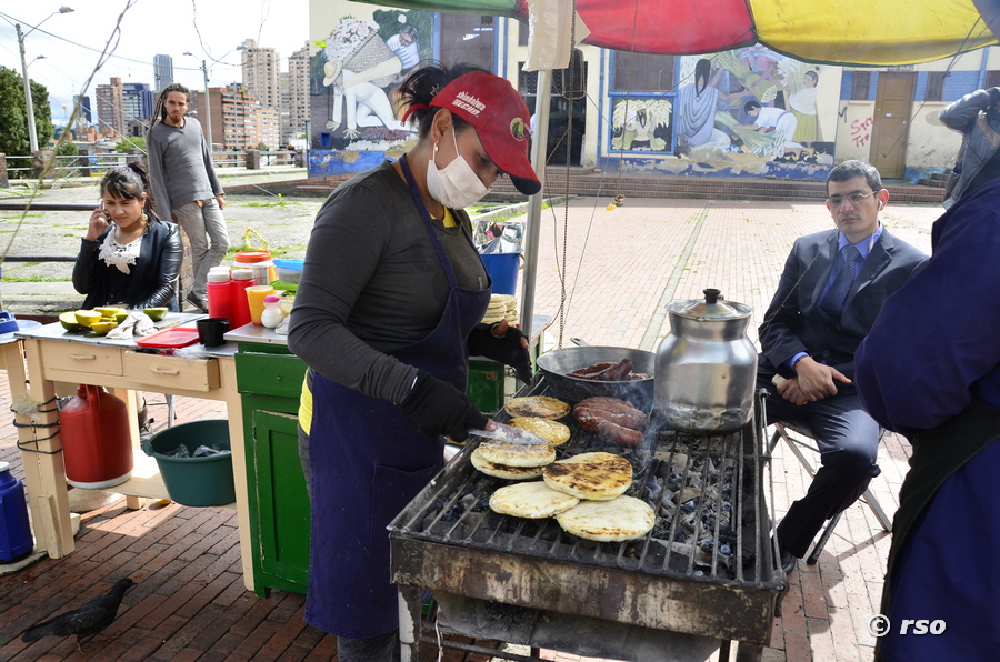 Essstand mit Arepas